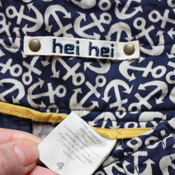 Anthropologie Hei Hei Nautical Anchor Shorts - Picture 3 of 6